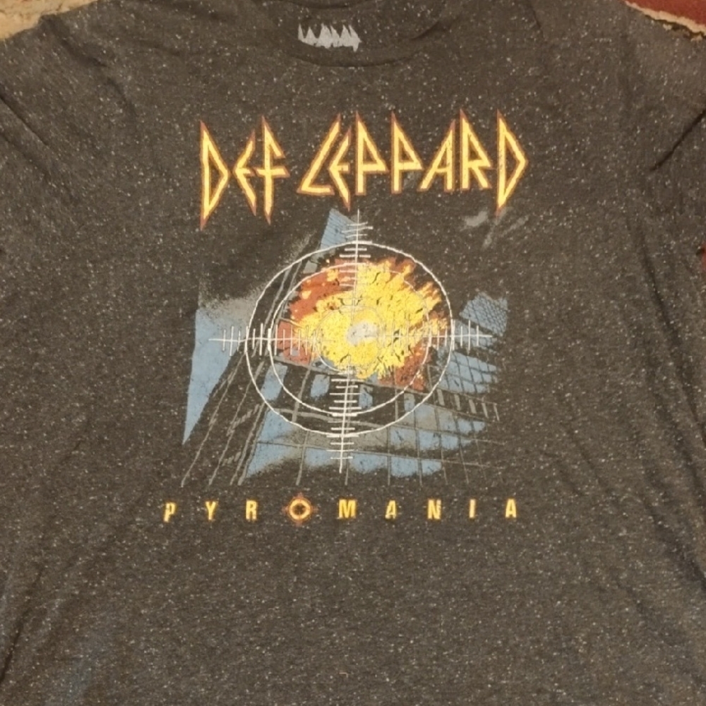 Gray Graphic T-Shirt Def Leppard